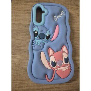 Lilo and Stitch Phone Case Samsung A14 5G Silicone Wavy Side Case Cute Blue S13